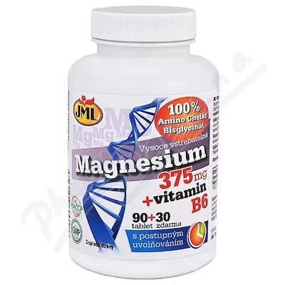 JML Magnesium 375mg + vitamin B6 tbl.90+30