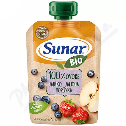 Sunar jabłko truskawka borówka kapsułki BIO 100g
