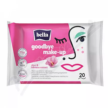 Bella odličovací vlhčené ubrousky ibišek 20ks - odličování,odličování obličeje,čištění obličeje,čistění pleti,