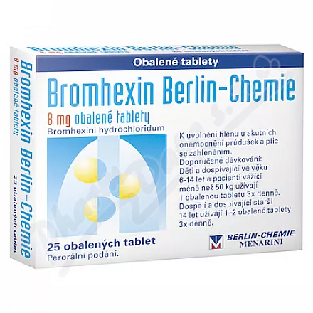 Bromhexine Berlin-Chemie 8mg tbl.obd.25x8mg