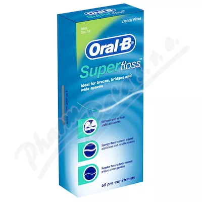 Oral-B nić dentystyczna SuperFloss cięte paski 50m