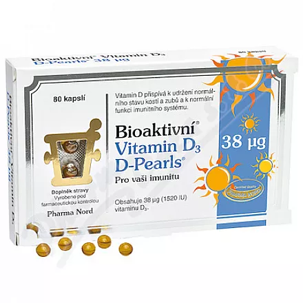 Pharma Nord Bioaktivní Vit.D D-Pearls 38mcg cps.80
