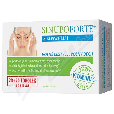 SINUPO Forte z Boswellia 20+20 tob.