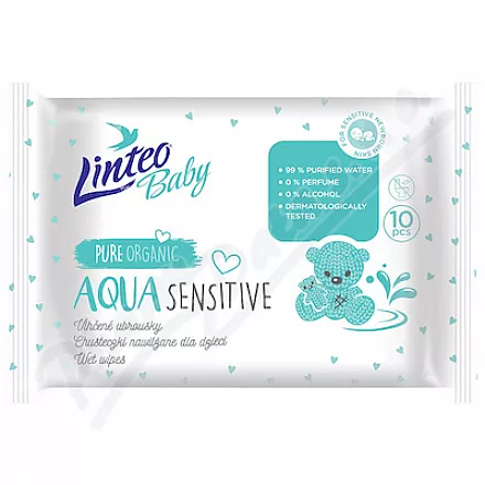 LINTEO BABY AQUA Chusteczki nawilżane 10szt
