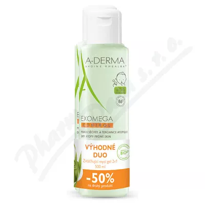 A-DERMA Exomega CONT.Zvláč.mycí gel 2v1 500ml DUO