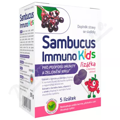 Sambucus Immuno kids lízátka 5 ks