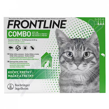 Frontline Combo Spot-on cat a.u.v.sol.3x0,5ml - Veterinární přípravky a potřeby pro vaše mazlíčky.