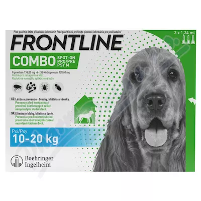 Frontline Combo Spot on Dog 10-20kg pipet.3x1.34ml - Veterinární přípravky a potřeby pro vaše mazlíčky.