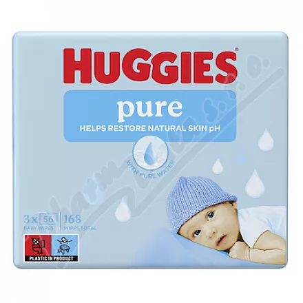 HUGGIES Pure vlhčené ubrousky 3x56ks