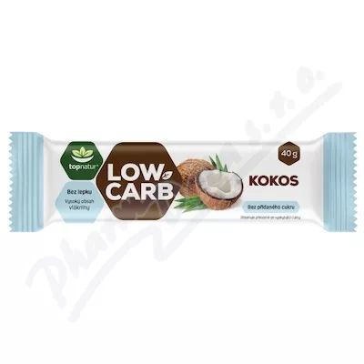 LOW CARB tyčinka kokos 40g TOPNATUR