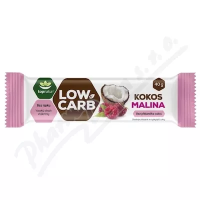 LOW CARB tyčinka kokos&malina 40g TOPNATUR