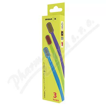 SPOKAR X Ultrasoft szczoteczka do zębów 3szt