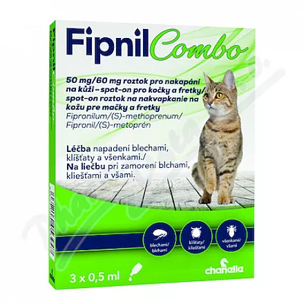 Fipnil Combo 50/60mg spot-on kočky+fretky 3x0.5ml