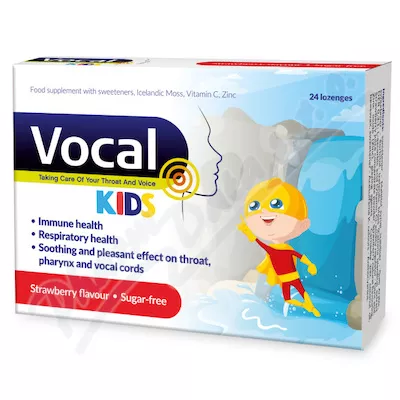 Vocal Kids měkké pastilky s příchutí Jahody 24ks