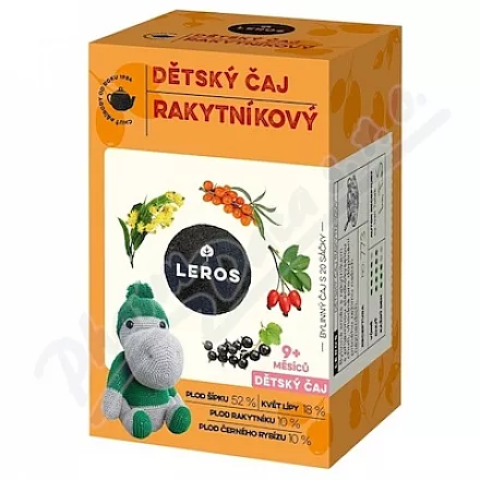 LEROS Dětský čaj Rakytníkový 9m 20x2g