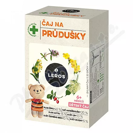 LEROS Dětský čaj na průdušky 6m 20x1.5g