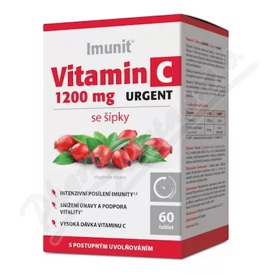 Vitamin C 1200 mg URGENT se šípky Imunit 60 tbl.