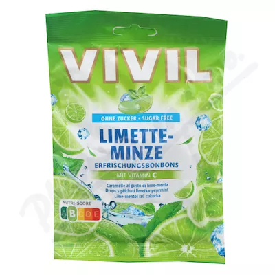 Vivil Limonka-mięta pieprzowa+witamina C bez cukru 60g