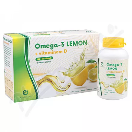 Omega-3 LEMON olej rybi z witaminą D 180 Galmed