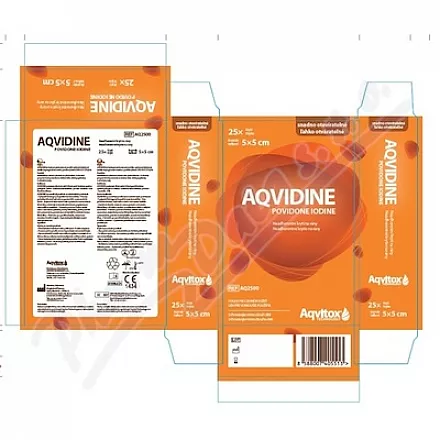 Aqvidine Povidone Iodine 5x5cm 25szt