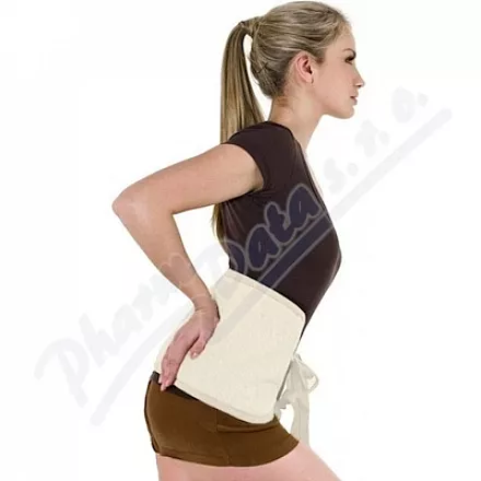 Pas nerkowy wykonany z naturalnej wełny owczej po obu stronach