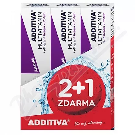 Additiva Multivitamin+mineral Ananas šum.tbl.3x20