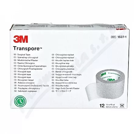 3M Transpore transp.náplast 2.5cmx9.1m 12ks