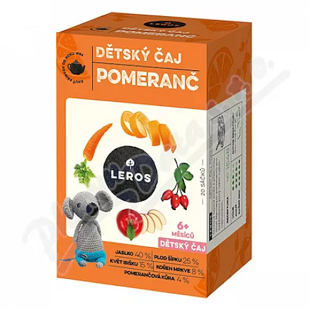 LEROS Dětský čaj Pomeranč 6m 20x2g