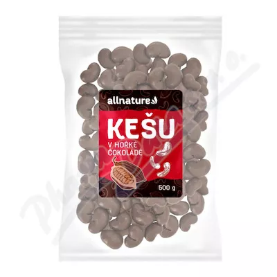 Allnature Kešu v hořké čokoládě 500g