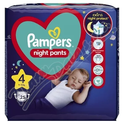 Pampers Night Pants 4 plenk.kalhotky 9-15kg 25ks