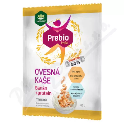 Prebio ovesná kaše banán+protein 65g TOPNATUR