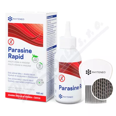 Parasine Rapid 100ml+speciální hřeben+čepice