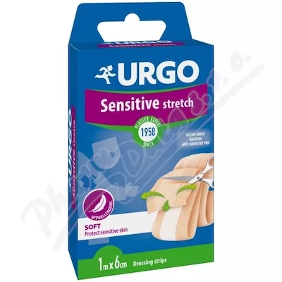 URGO SENSITIVE Citlivá pokožka náplast 1mx6cm NOVÁ