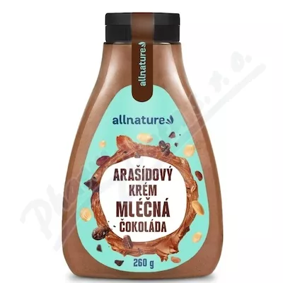 Allnature Arašídový krém mléčná čokoláda 260g