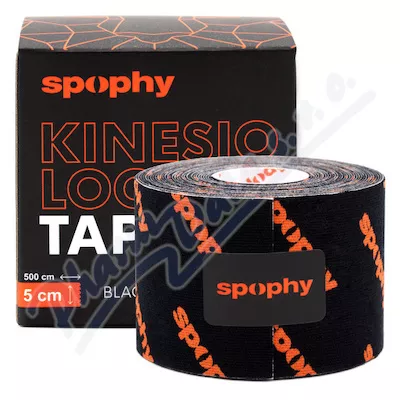 Spophy Kinesiology Tape Black tejp.páska 5cmx5m