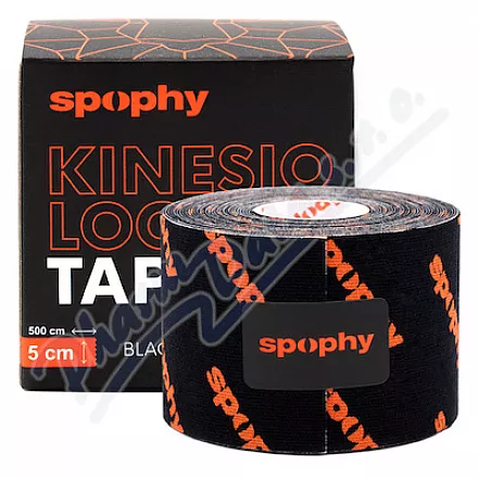 Spophy Kinesiology Tape Czarna taśma 5cmx5m