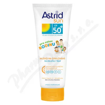 Astrid SUN opalovací mléko rodinné OF50+ 250ml