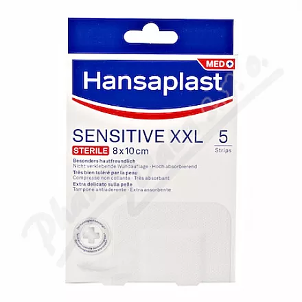 Hansaplast Sensitive XXL plaster elastyczny 8x10cm 5szt
