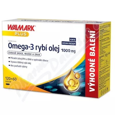 Walmark Plus Omega-3 rybí olej 1000mg tob.120+60