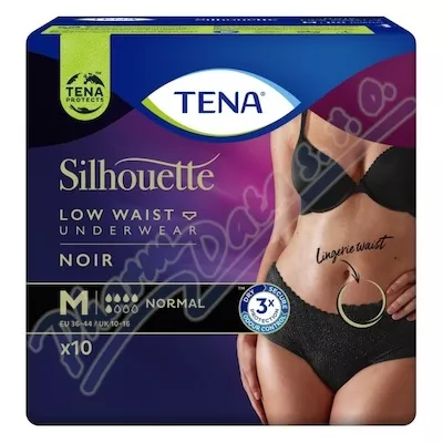 TENA SILHOUETTE NORMAL LOW WAIST NOIR M