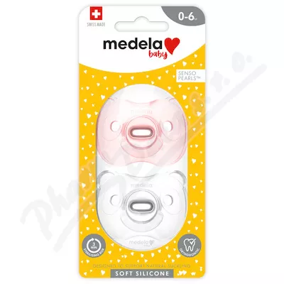 Medela baby Soft Silicone dudlík růž/tran.0-6m 2ks