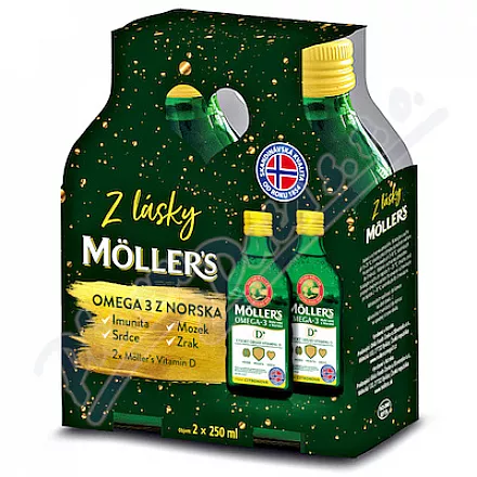 Mollers Omega 3 D opakowanie upominkowe 2x 250ml