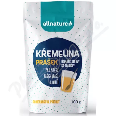 Allnature Křemelina příchuť pomeranč 100g