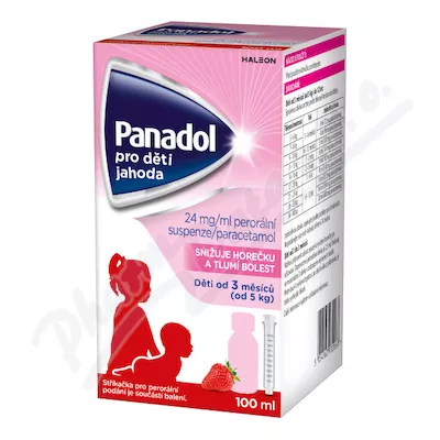 Panadol dla dzieci Truskawkowy 24mg/ml por.sus.100ml+sp.