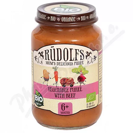 Rudolfs Warzywa i wołowina BIO 190g 6M