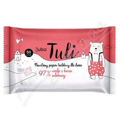 Luba Tuli papier toaletowy nawilżany dla dzieci z kwasem mlekowym 50szt