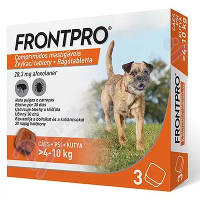 Frontpro 28.3mg 4-10kg žvýkací tbl.3 - Veterinární přípravky a potřeby pro vaše mazlíčky.