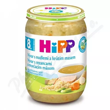 HiPP Rosół z makaronem i mięsem z indyka BIO 8m 190g