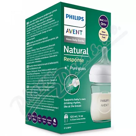 Philips AVENT Láhev Natural Response sklo120ml 0m 