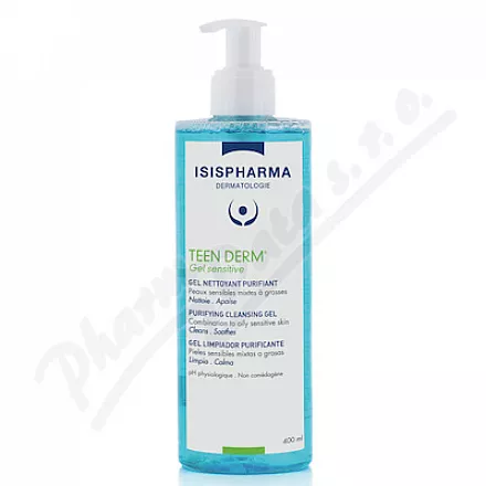 ISISPHARMA Teen Derm Gel sensitive 400ml - odličování,odličování obličeje,čištění obličeje,čistění pleti,
